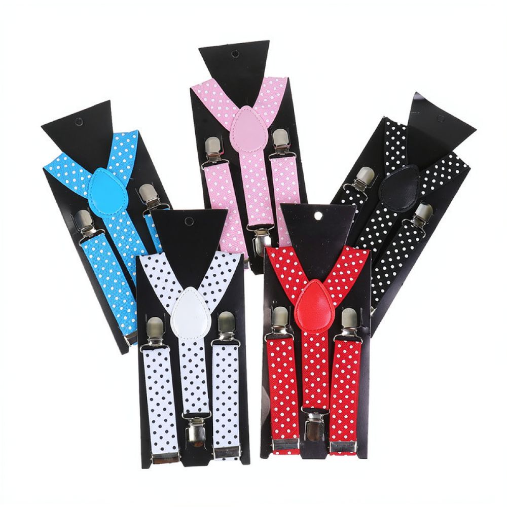 Men'S Formal Wear With Suspenders - Suspensórios elásticos com padrão de bolinhas,