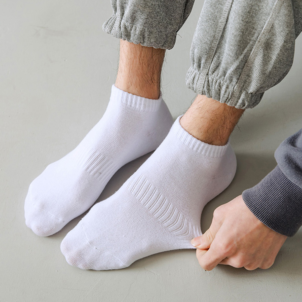1/5 pares unissex branco e pre - Sock Garter Men avaliação e preço